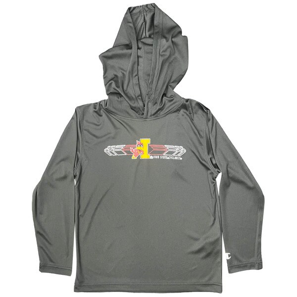 Champion® Youth Leaning Cy Black Long Sleeve Hood T-shirt